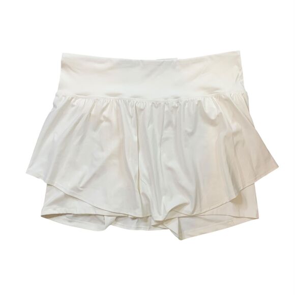Old Navy Skort Womens 2X Plus White Extra Rise Go Dry PowerSoft 2 In 1 Pockets - Picture 1 of 12